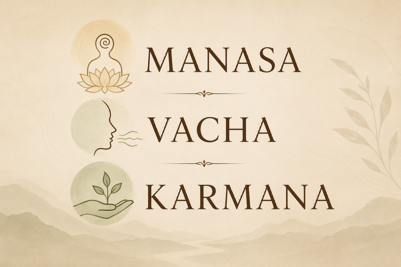 Mansa vacha Karmana
